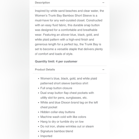 Dixxon Flannel Company Women's Trunk Bay *NWT* - Picture 4 of 8